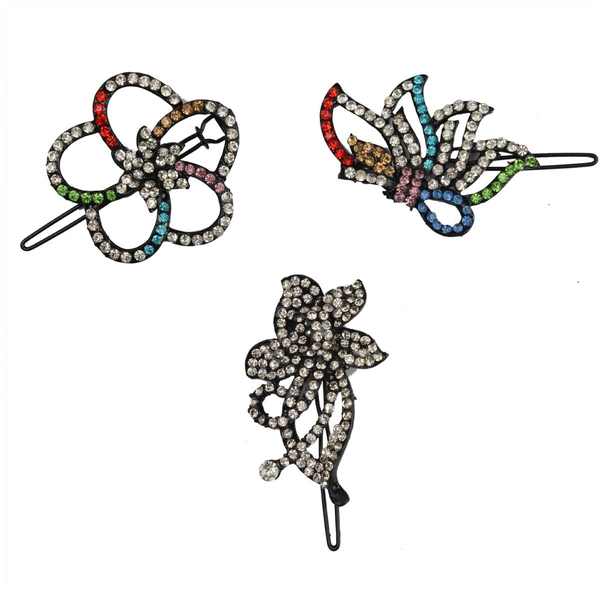 

RABIA TAJ PEARL ARTS Women Hair pin ( Multi Set of 3 )