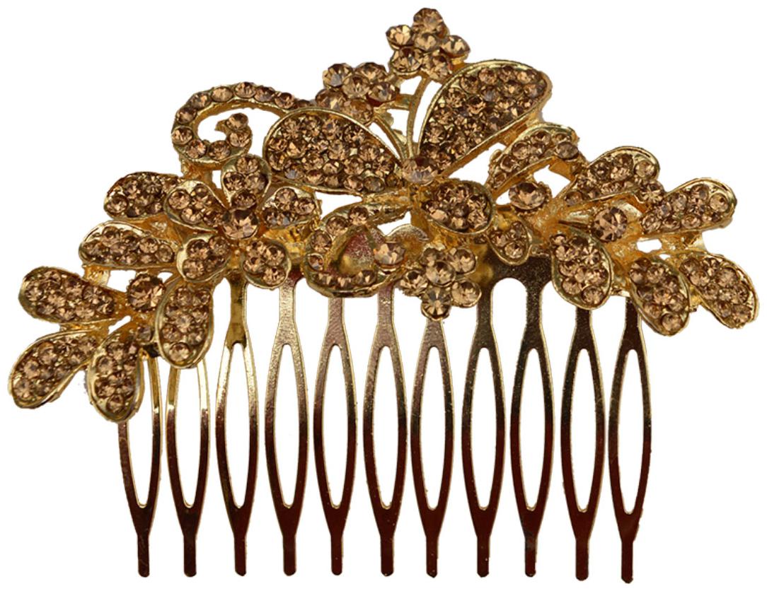 

RABIA TAJ PEARL ARTS Women Hair clip ( Gold Set of 1 )