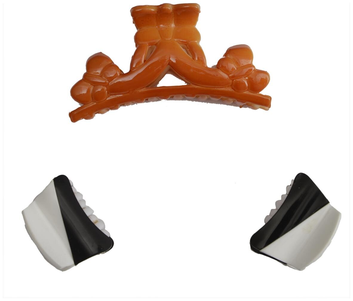 

RABIA TAJ PEARL ARTS Women Hair claw ( Multi Set of 3 )