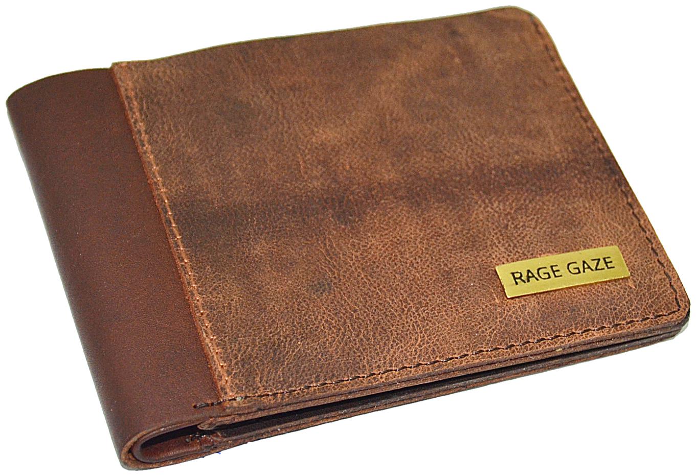 

RAGE GAZE Men Brown Leather Bi-Fold Wallet ( Pack of 1 )