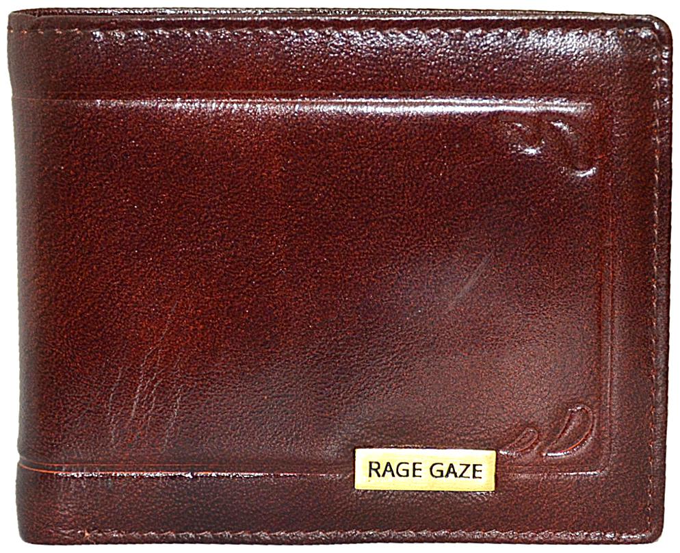 

RAGE GAZE Men Brown Leather Bi-Fold Wallet ( Pack of 1 )