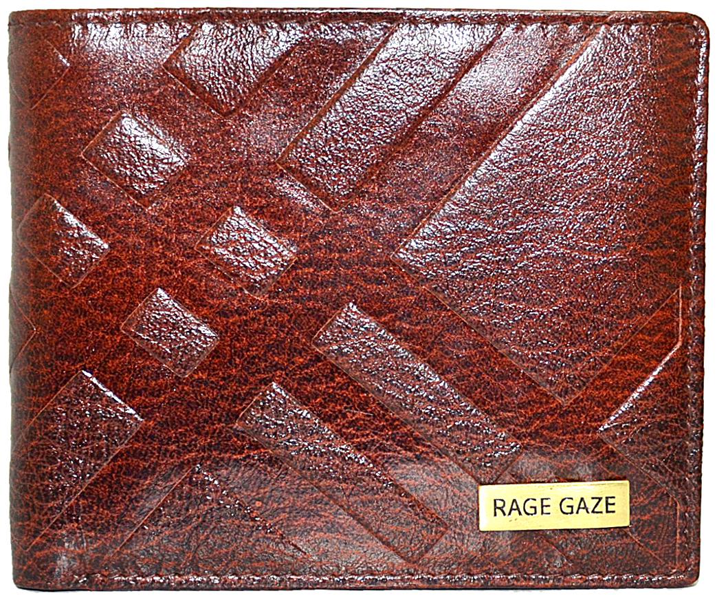 

RAGE GAZE Men Brown Leather Bi-Fold Wallet ( Pack of 1 )