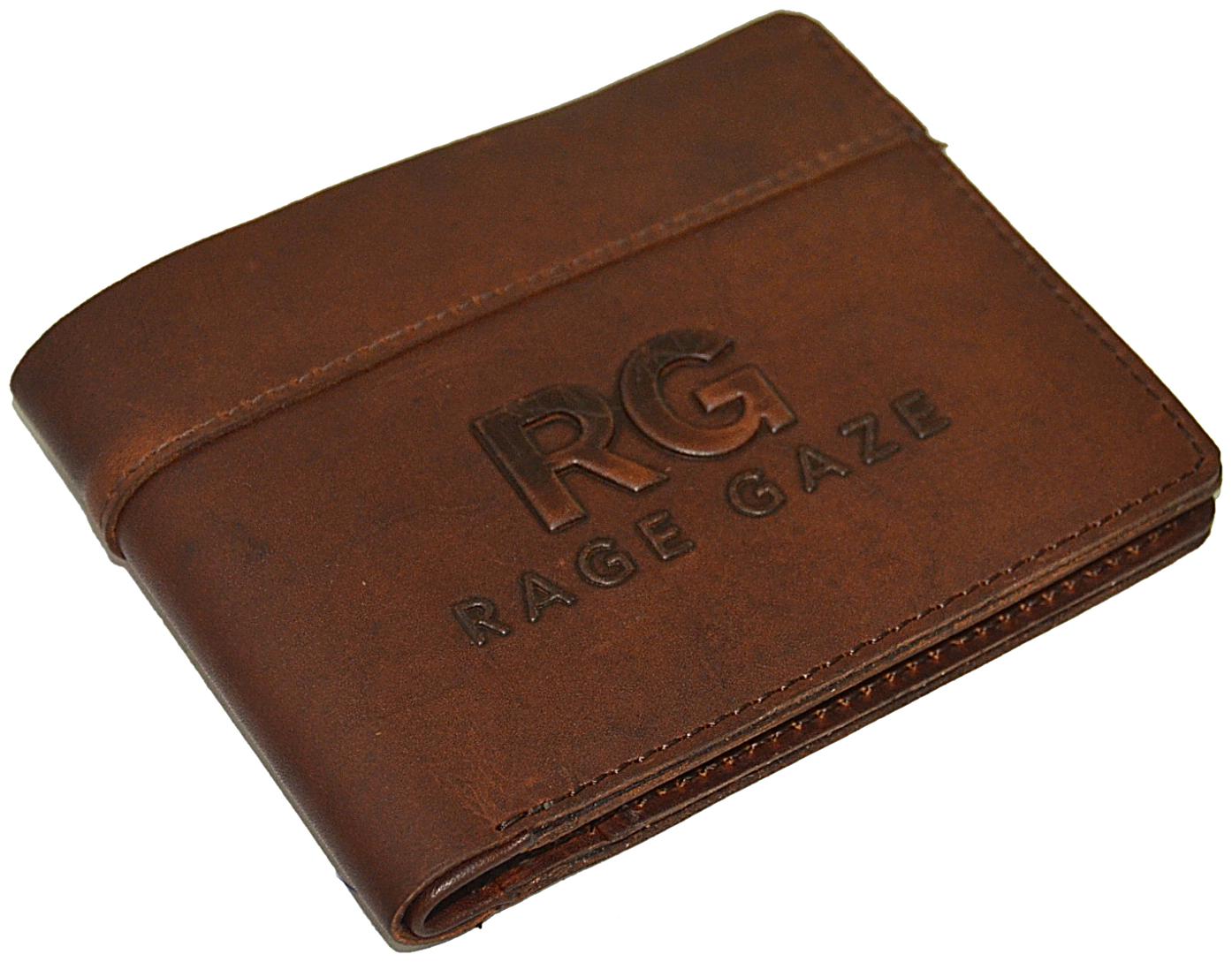 

RAGE GAZE Men Brown Leather Bi-Fold Wallet ( Pack of 1 )