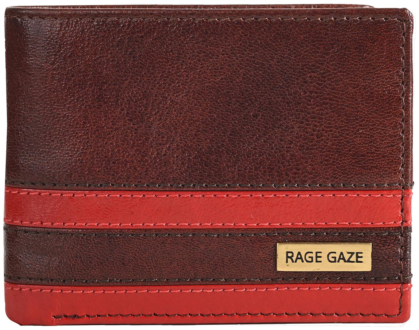 

RAGE GAZE Men Brown Leather Bi-Fold Wallet ( Pack of 1 )