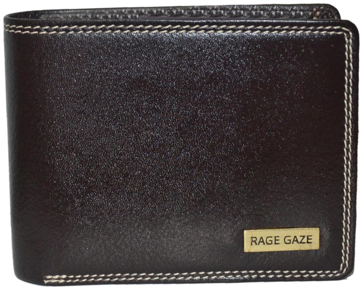 

RAGE GAZE Men Brown Leather Bi-Fold Wallet ( Pack of 1 )
