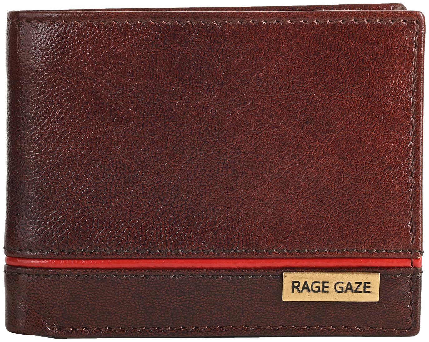 

RAGE GAZE Men Brown Leather Bi-Fold Wallet ( Pack of 1 )