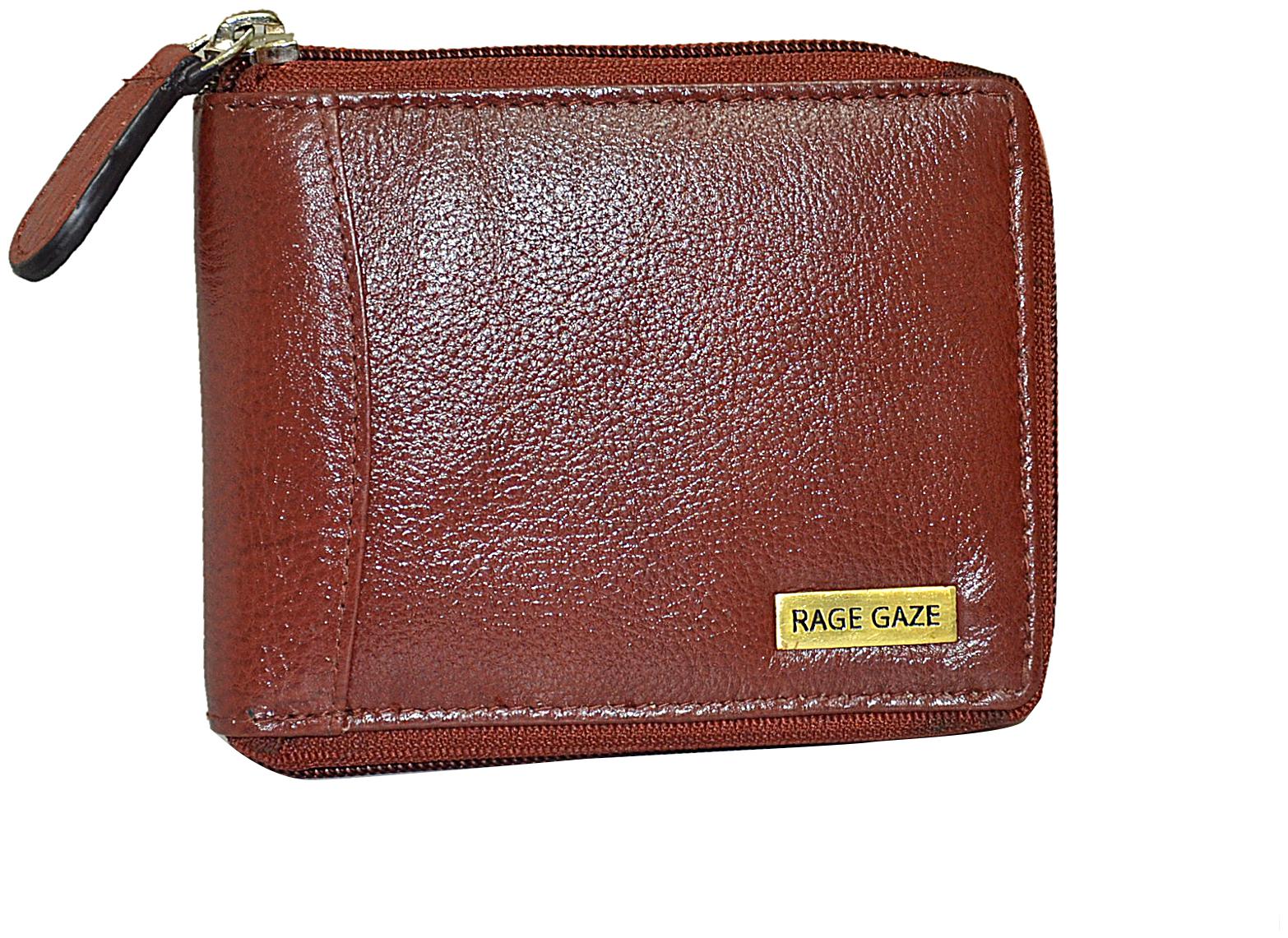 

RAGE GAZE Men Brown Leather Bi-Fold Wallet ( Pack of 1 )