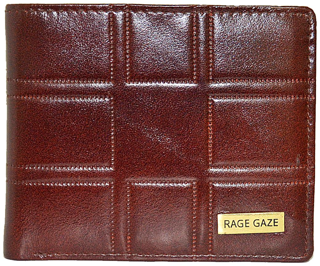 

RAGE GAZE Men Brown Leather Bi-Fold Wallet ( Pack of 1 )