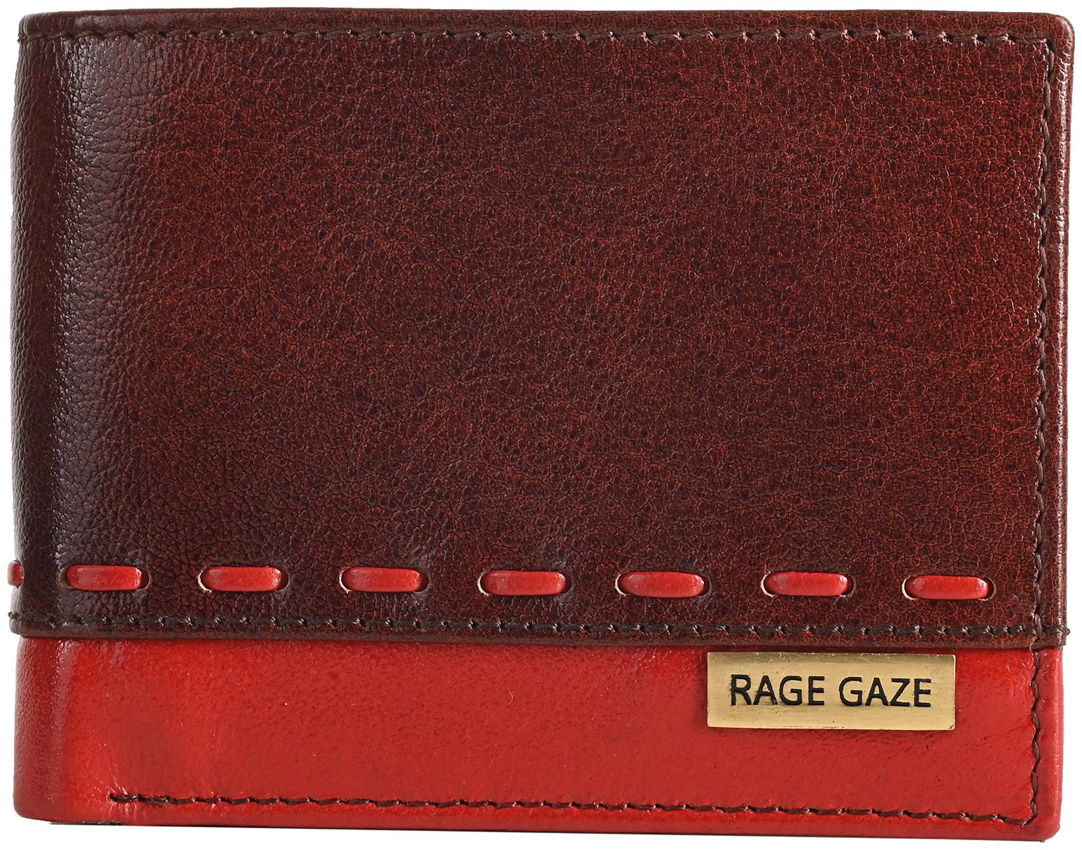 

RAGE GAZE Men Brown Leather Bi-Fold Wallet ( Pack of 1 )