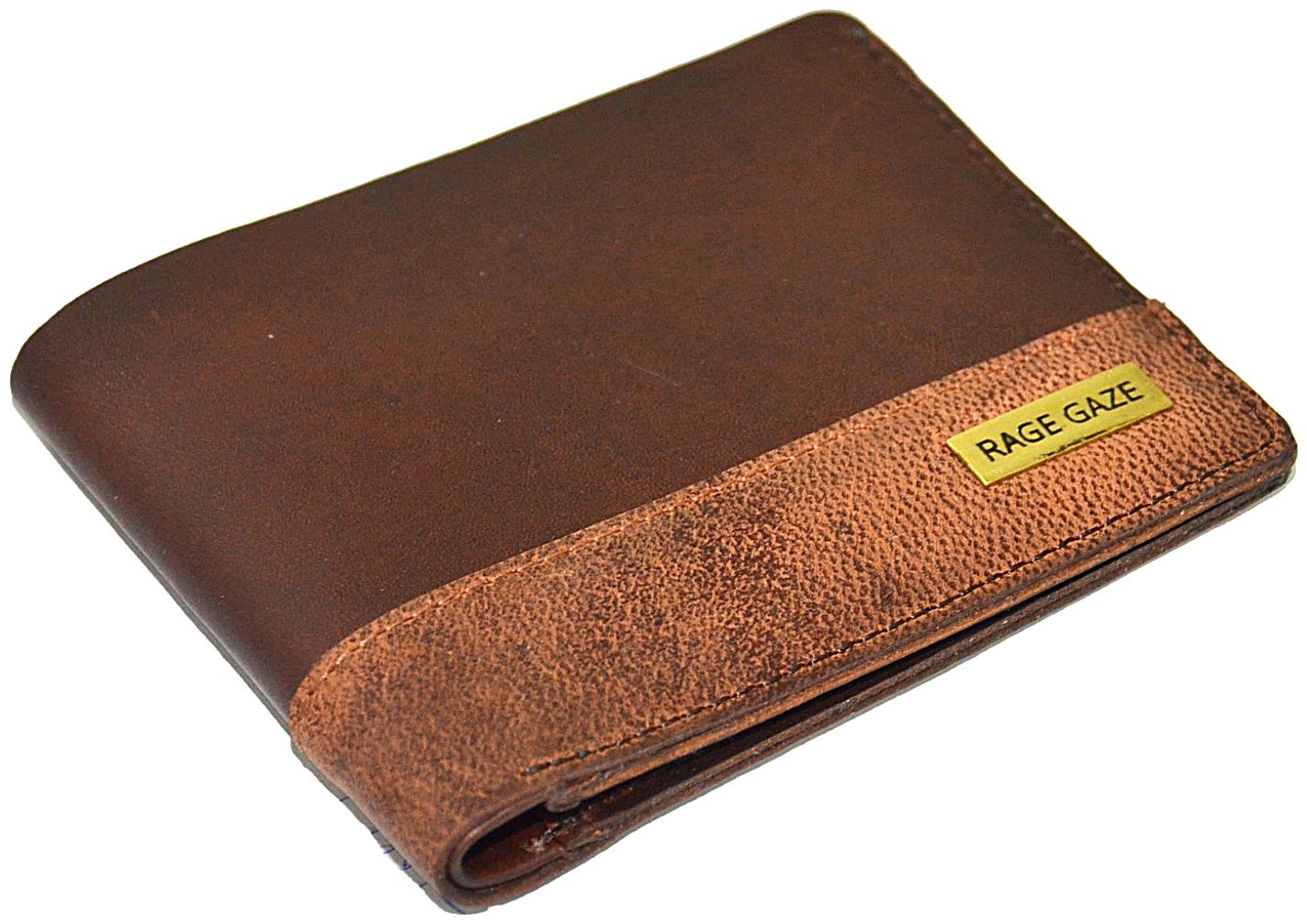 

RAGE GAZE Men Brown Leather Bi-Fold Wallet ( Pack of 1 )