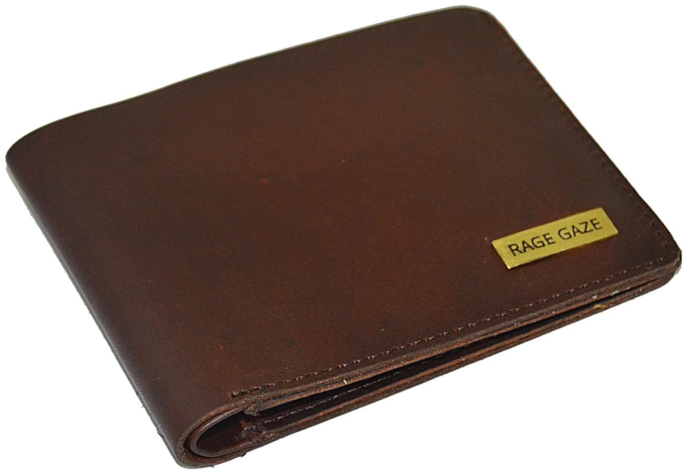 

RAGE GAZE Men Brown Leather Bi-Fold Wallet ( Pack of 1 )