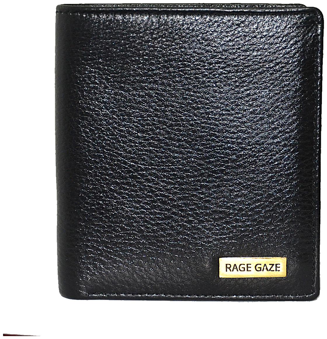 

RAGE GAZE Men Black Leather Bi-Fold Wallet ( Pack of 1 )