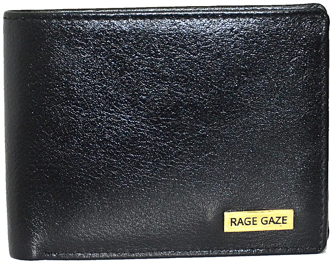 

RAGE GAZE Men Black Leather Bi-Fold Wallet ( Pack of 1 )