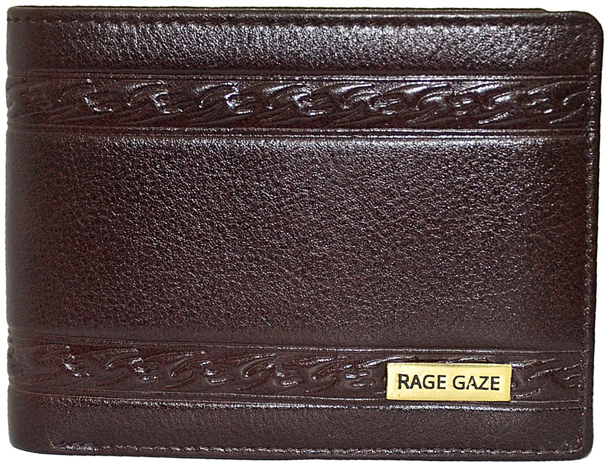 

RAGE GAZE Men Brown Leather Bi-Fold Wallet ( Pack of 1 )