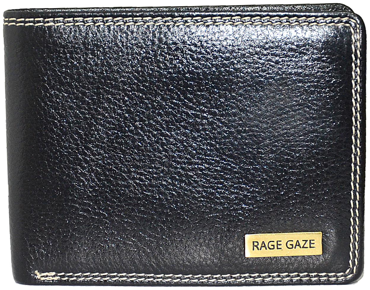 

RAGE GAZE Men Black Leather Bi-Fold Wallet ( Pack of 1 )
