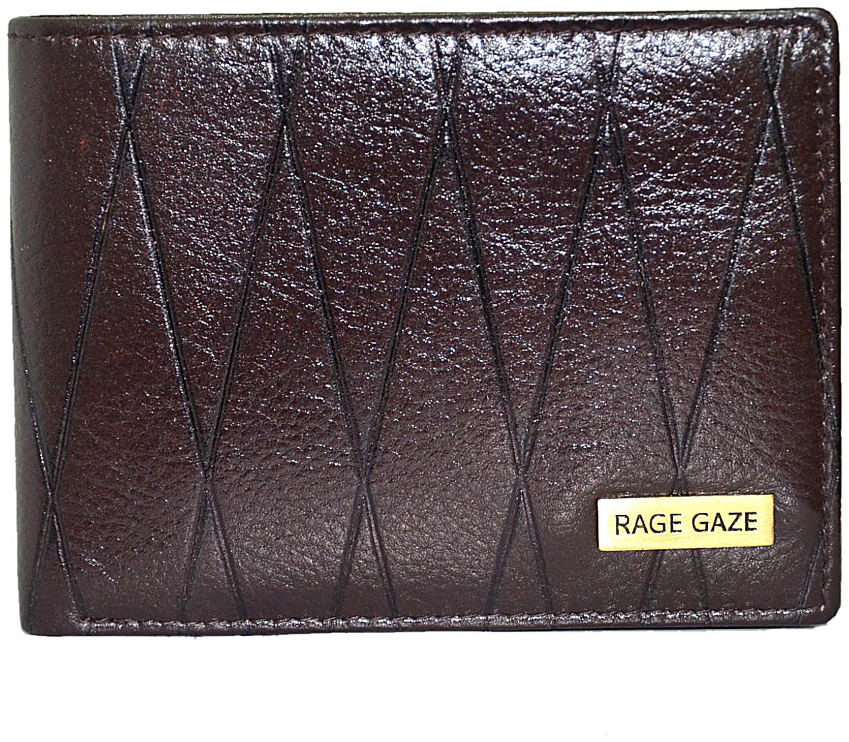 

RAGE GAZE Men Brown Leather Bi-Fold Wallet ( Pack of 1 )