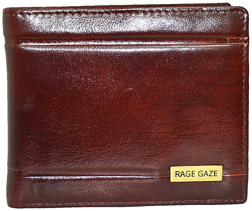 

RAGE GAZE Men Brown Leather Bi-Fold Wallet ( Pack of 1 )