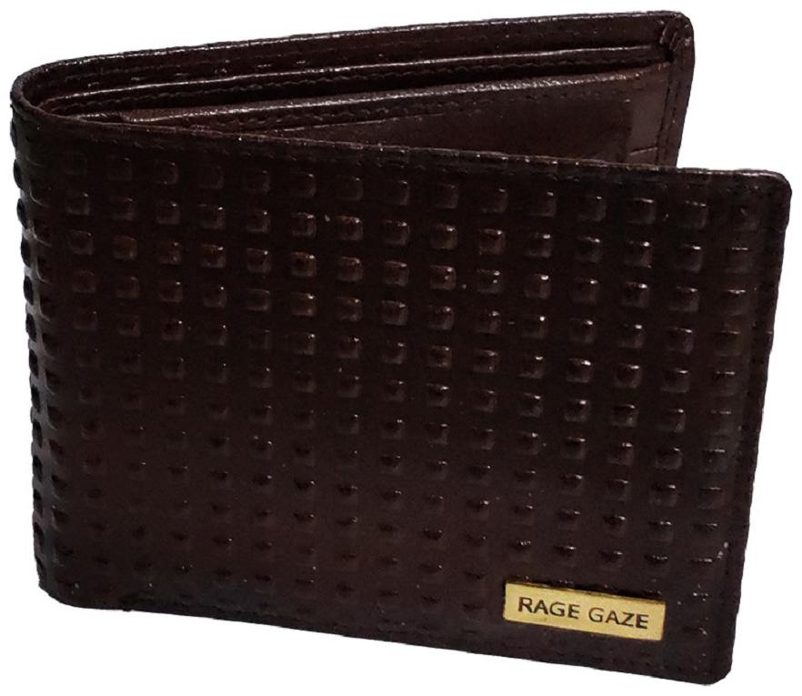 

RAGE GAZE Men Brown Leather Bi-Fold Wallet ( Pack of 1 )