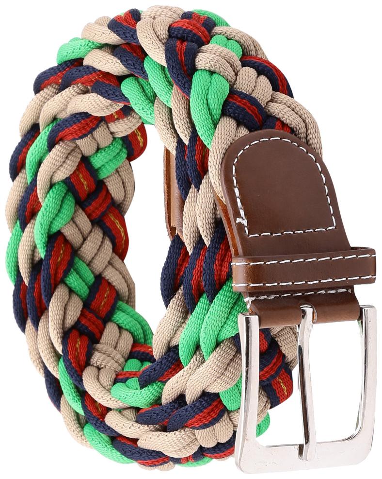 

Random Unisex Braided Multi Color Stretchable Fabric Belt