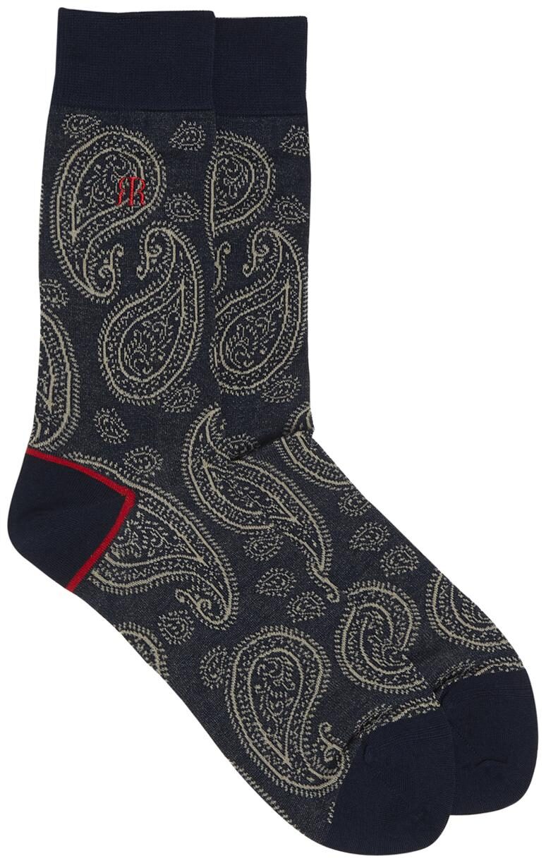 

Raymond Blue Cotton Calf length socks ( 2 pairs )