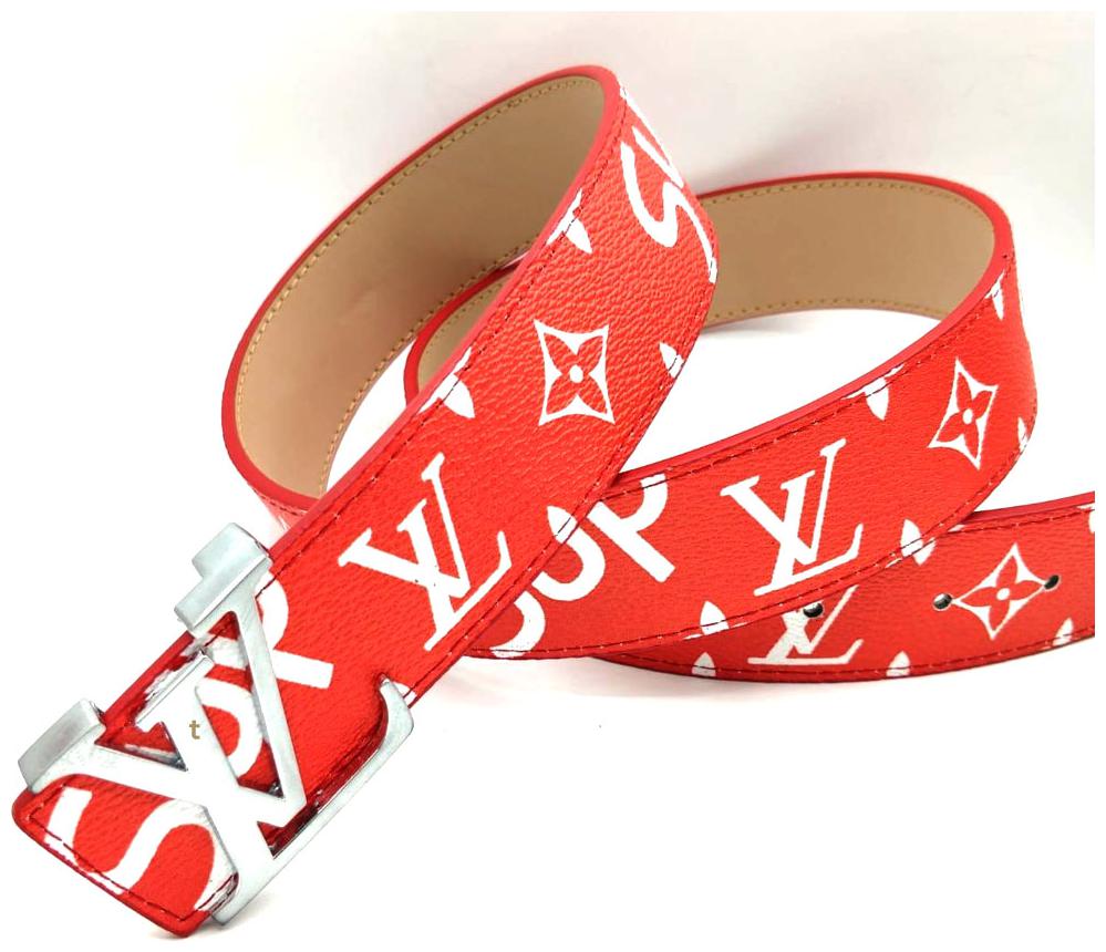 

Red Color Belt For Mens Party Wear Casual Belt For Men Supreme Belt by Deep