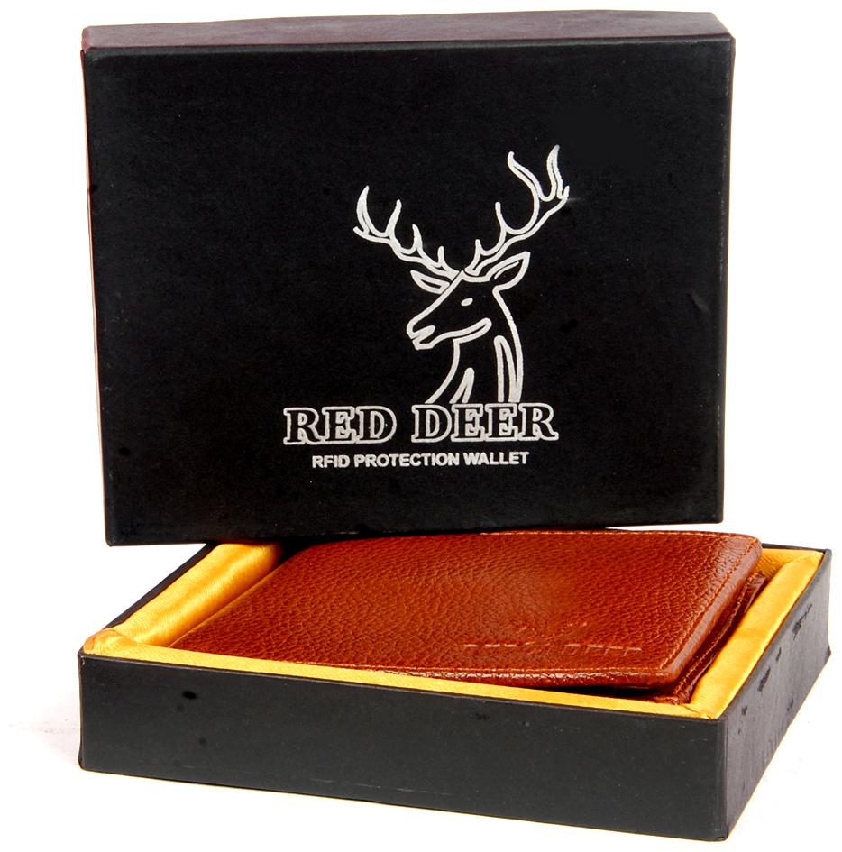 

RED DEER Men Tan Leather Bi-Fold Wallet ( Pack of 1 )