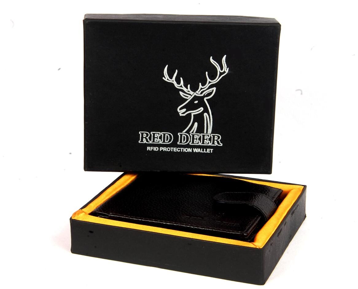 

RED DEER Men Black Leather Bi-Fold Wallet ( Pack of 1 )