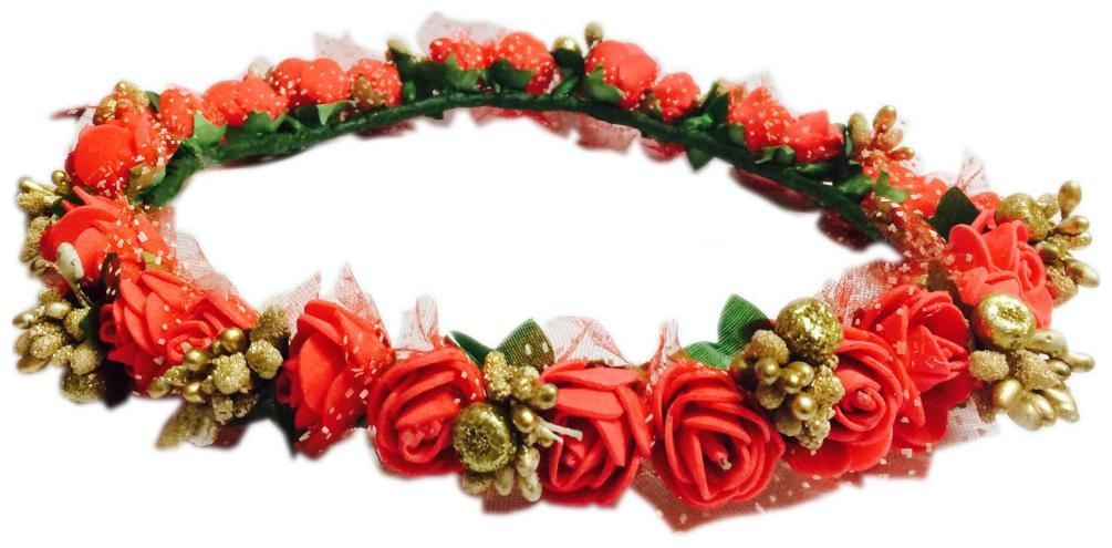 

Red Golden Pretty Tiara Crown Headband For Girls Women-Hair Accessories