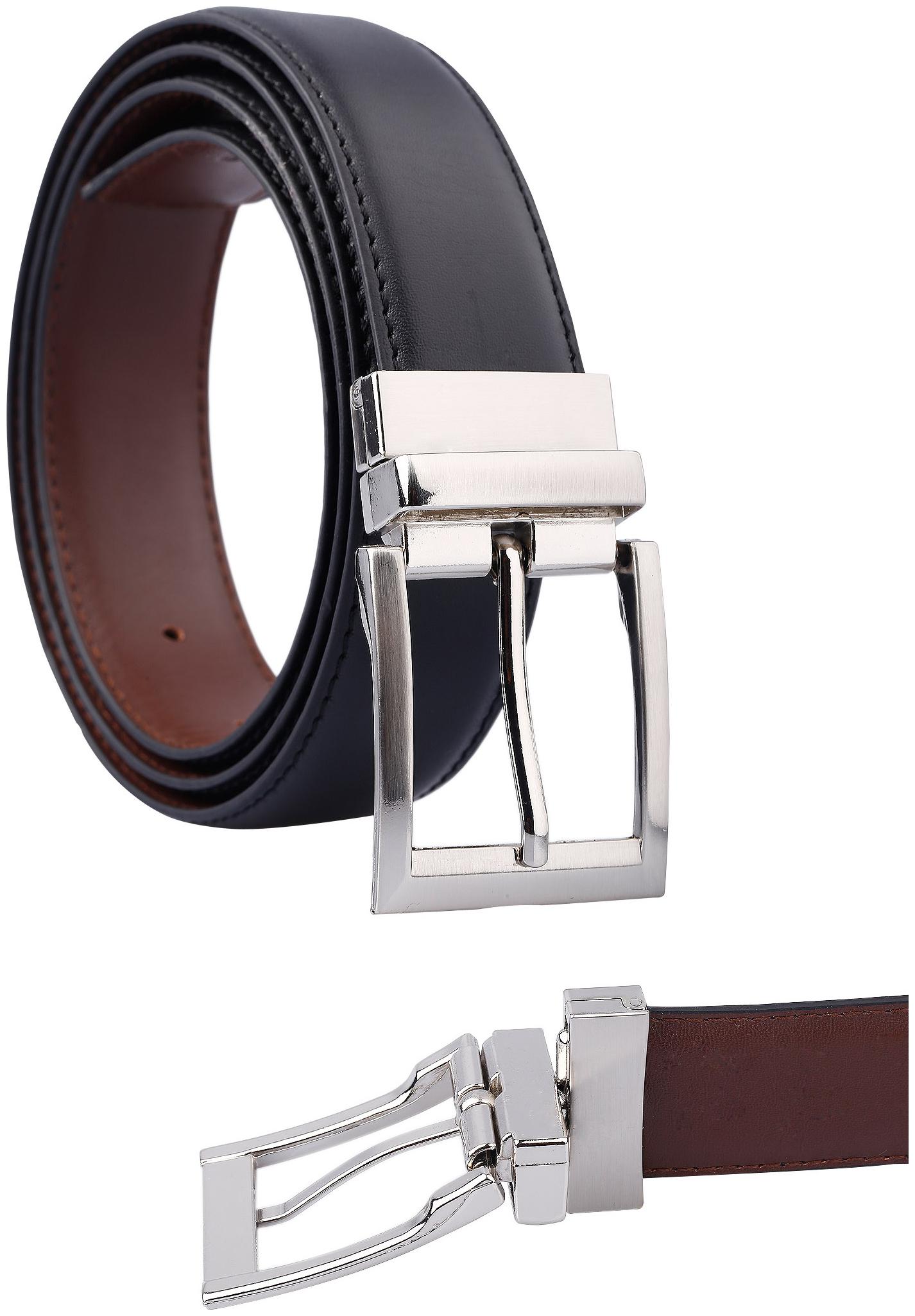 

Fashno Reversible Formal Leathrite Black Brown Belt (L B - 121 92 cm (48 inch) 3 81 cm (1 5 inch)) (Ideal for 26 to 46 waist size)