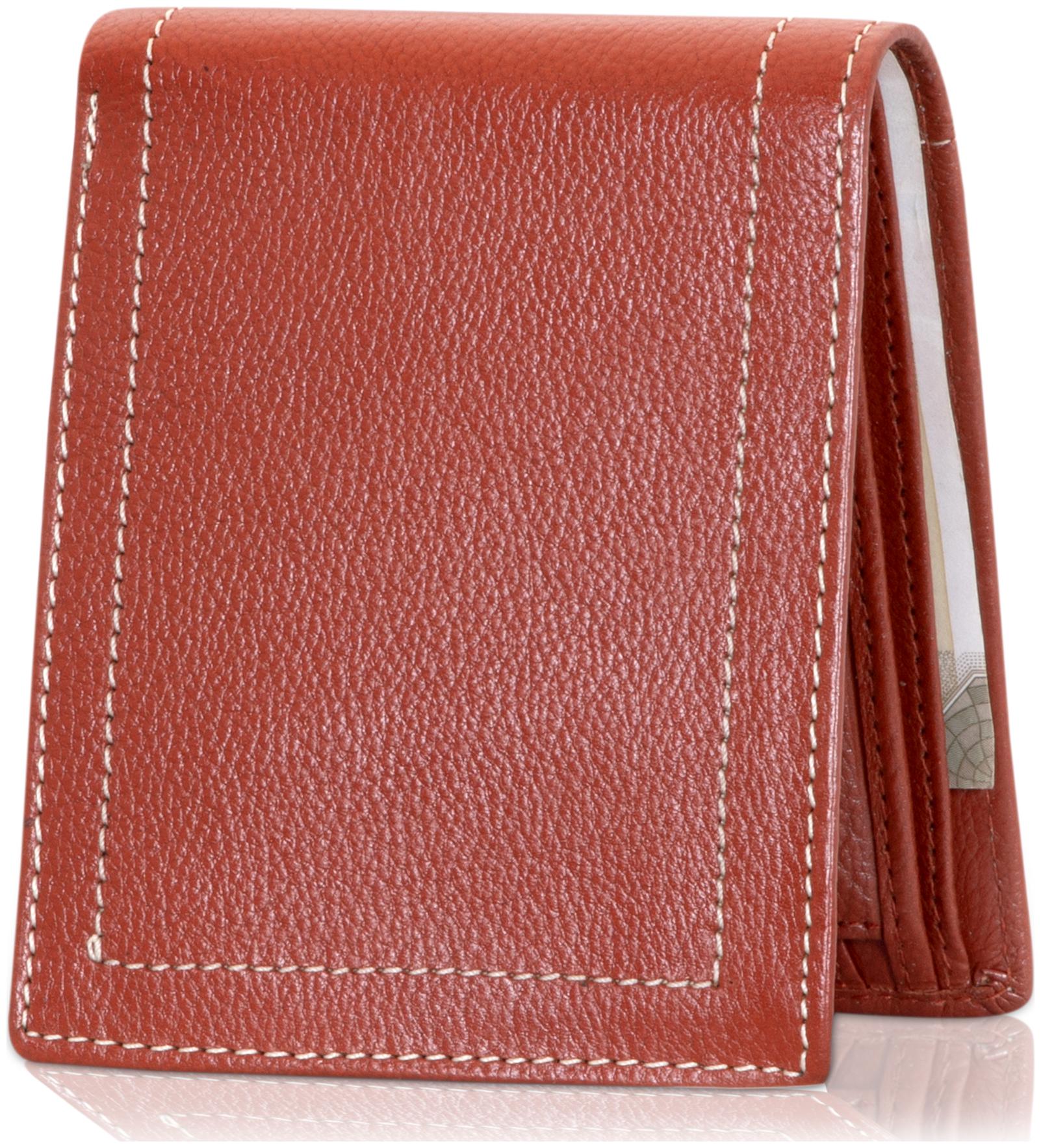 

RFID Safe POLLSTAR Men s Genuine Leather Deluxe Wallet with 9 ID Pocket (WL790TN)