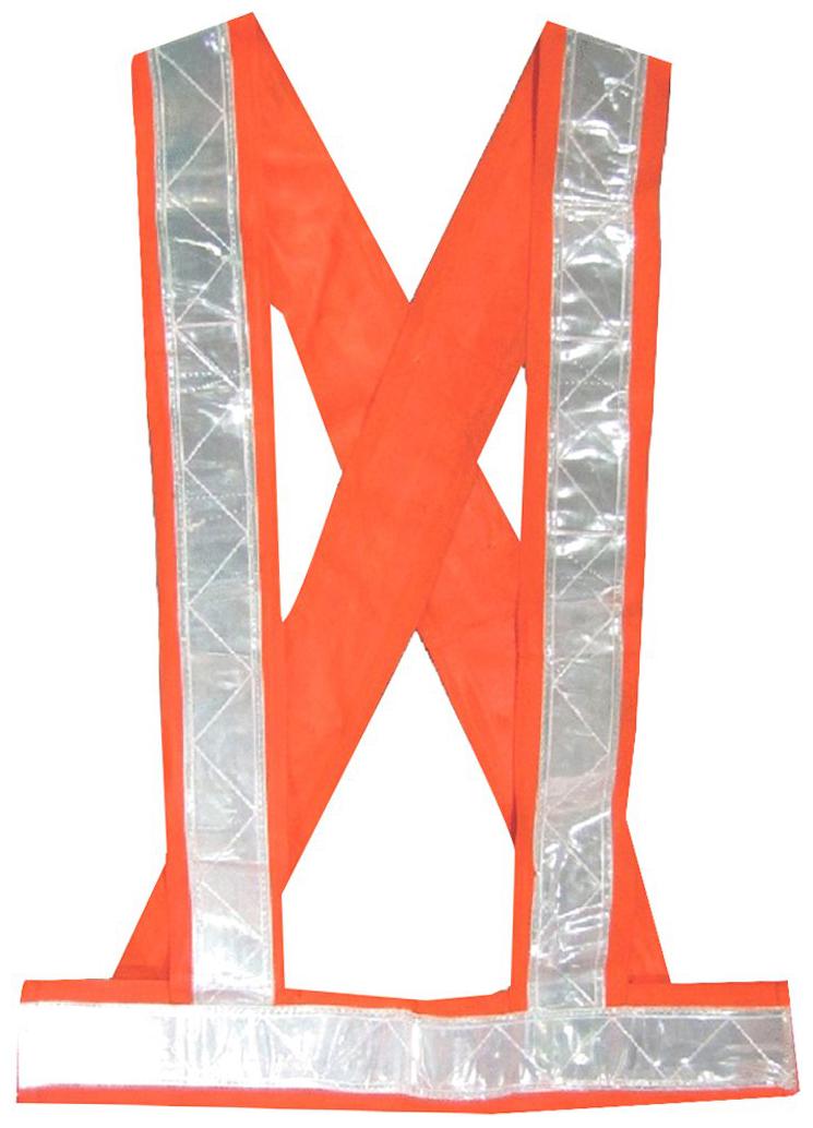 

RKS Industries Cross Belt High Visibility Gear Stripe Safety Reflective Adjustable Vest (Orange)- Pack of 4