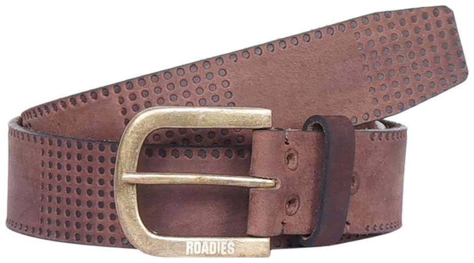 

ROADIES BY JUSTANNED MEN S LEATHER STUD EMBOSSED BELT