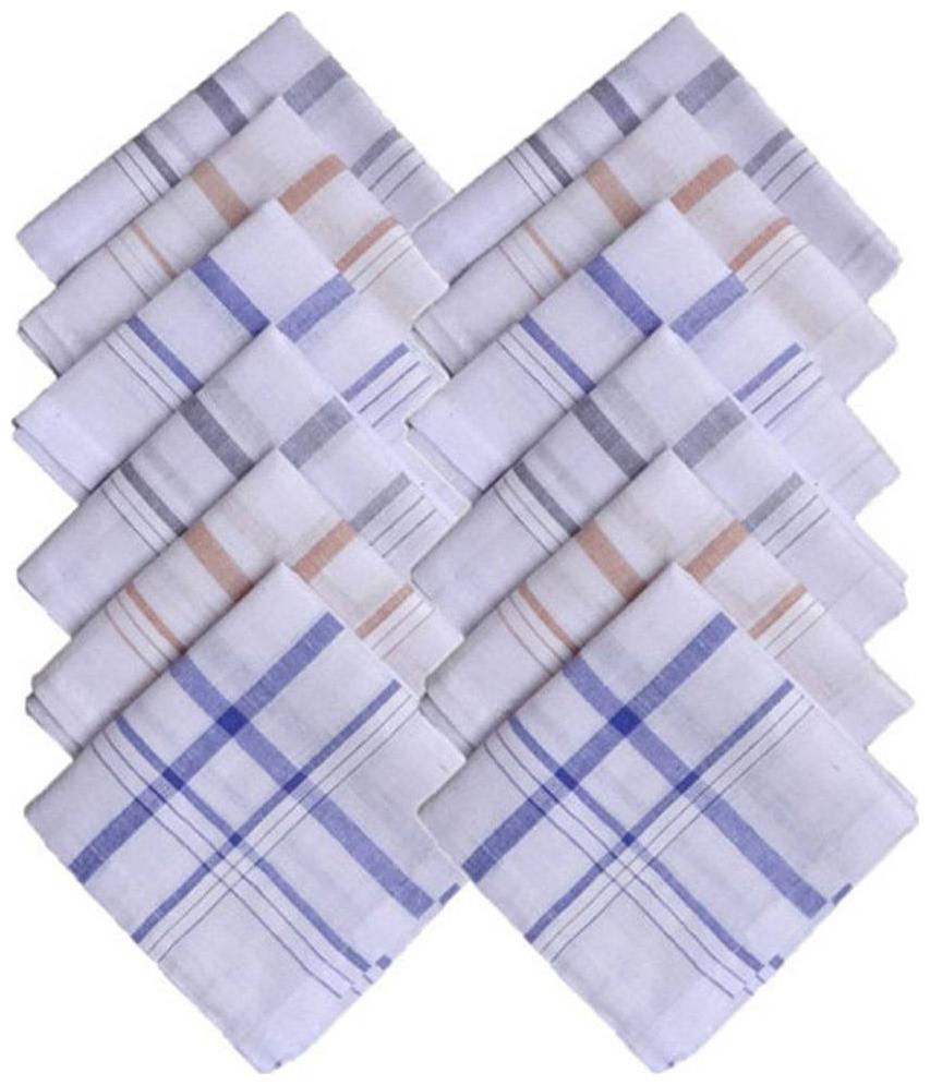 

S4S 100 Cotton Striped Handkerchiefs (Pack of 12)