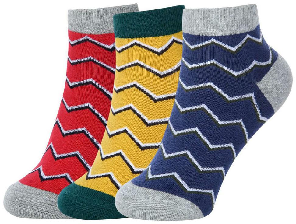 

Sandilor Multi Cotton Ankle length socks ( Pack of 3 )