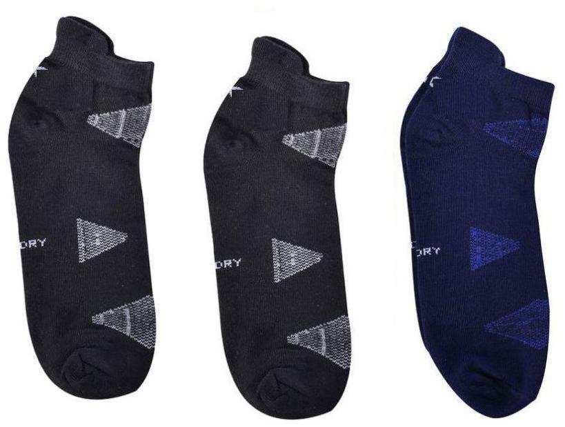 

Sandilor Multi Cotton Ankle length socks ( 3 pairs )