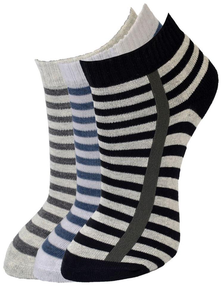 

Sandilor Multi Cotton Ankle length socks ( Pack of 3 )