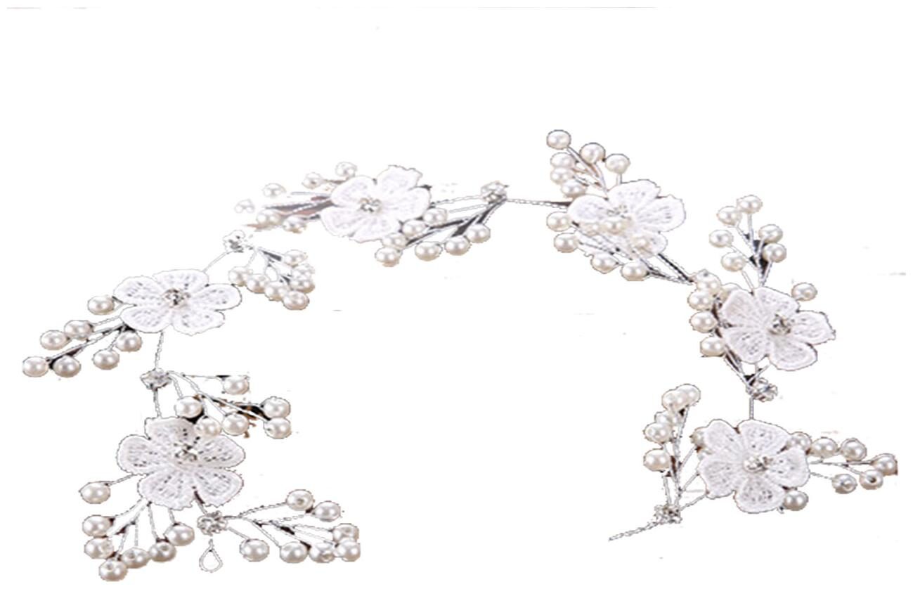 

Sanskriti India Traditional Stylish Fashion White Flower Shape Decorated Hair Accessories