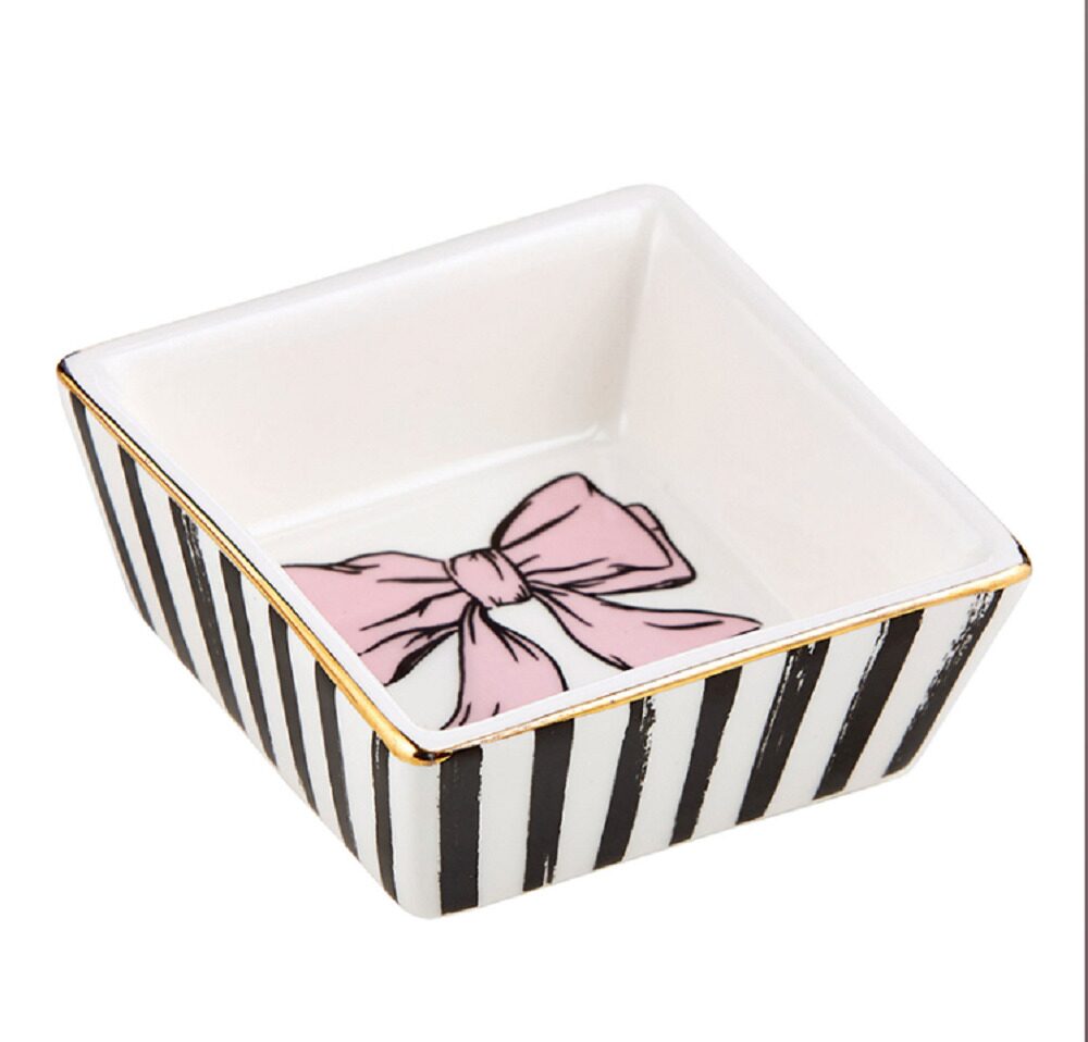 

Santa Barbara E9 Hayley Mayne Ceramic Trinket Dish Tray 3in - Bow D1770
