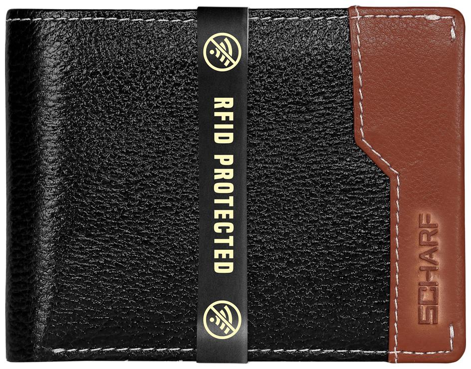 

SCHARF Men Black Leather Bi-Fold Wallet ( Pack of 1 )
