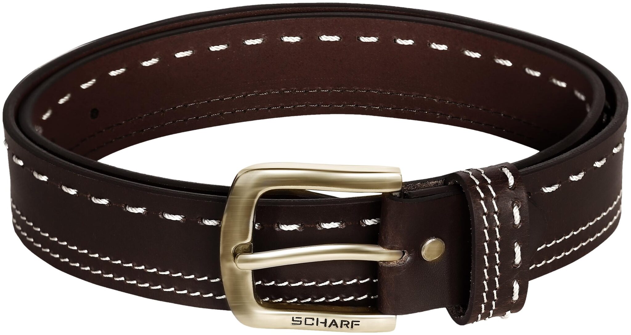 

SCHARF Robert Mills Premium Genuine Leather Brown 32 Mens Belt