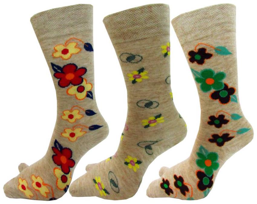 

Self Design Crew Length Socks-3 Pair