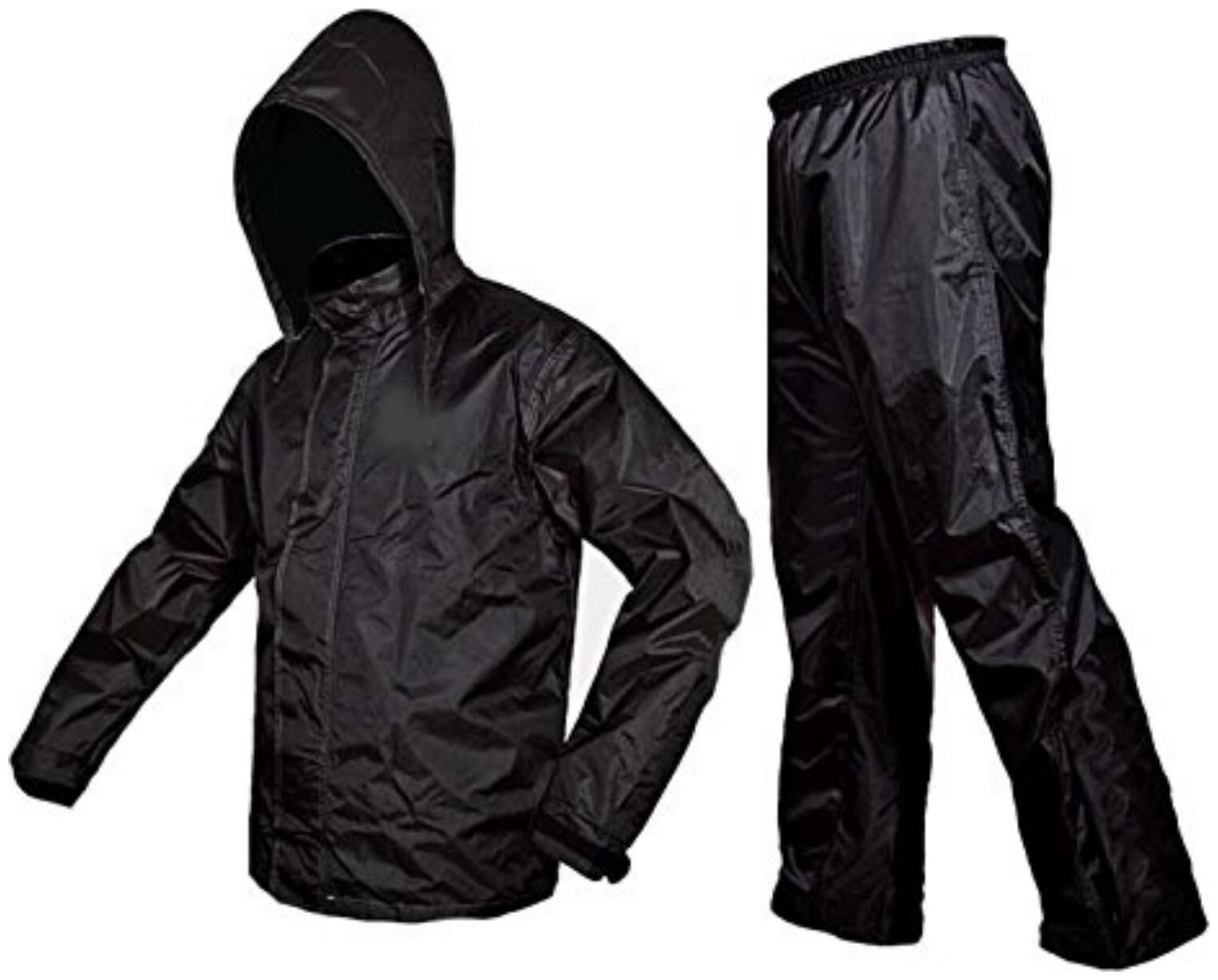 

Sepia Premium Plain Unisex Rain Coat-Black