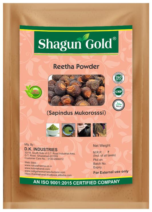 

Shagun Gold (Sapindus Mukorossi) Reetha Powder For Hair Cleanser 200G