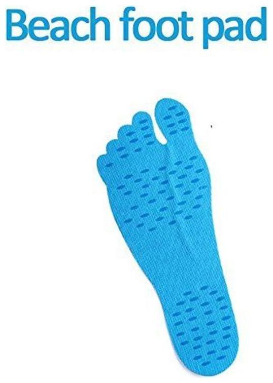 

ShopAIS Adhesive Pad Invisible Shoes for Water Barefoot Shoes Stick on Foot Soles with Anti-slip Waterproof Design for Barefoot Lover beach walk running swimming - Small-01 Pair Blue