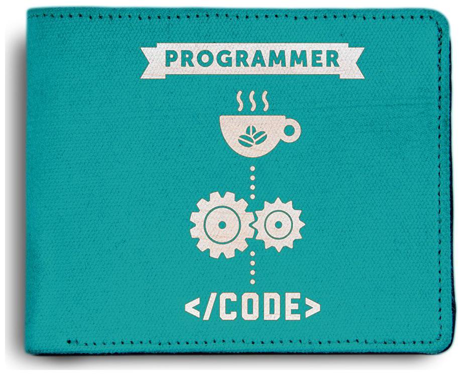 

ShopMantra Programmer Code Printed Canvas Leather Wallet for Men s