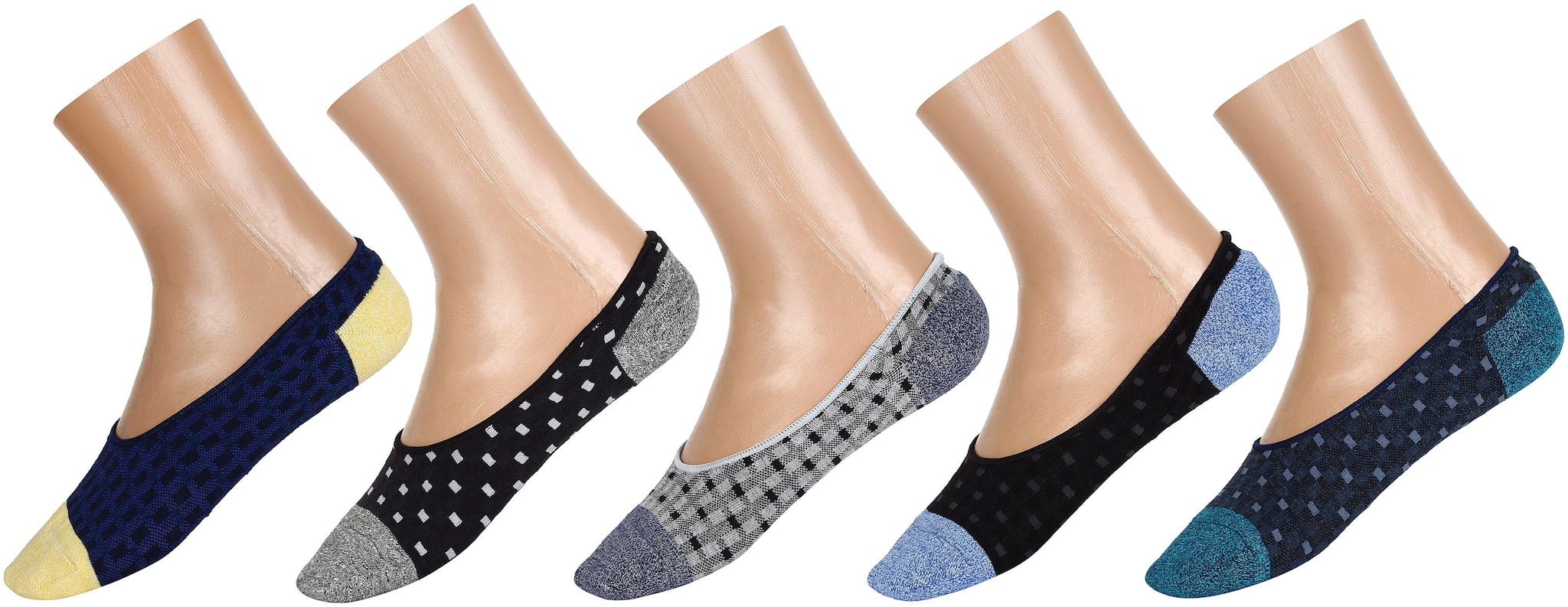 

SIDEWOK Loafer No Show Socks Low Cut Pure Cotton Unisex Printed Socks-Combo of 5 Pair Free Size