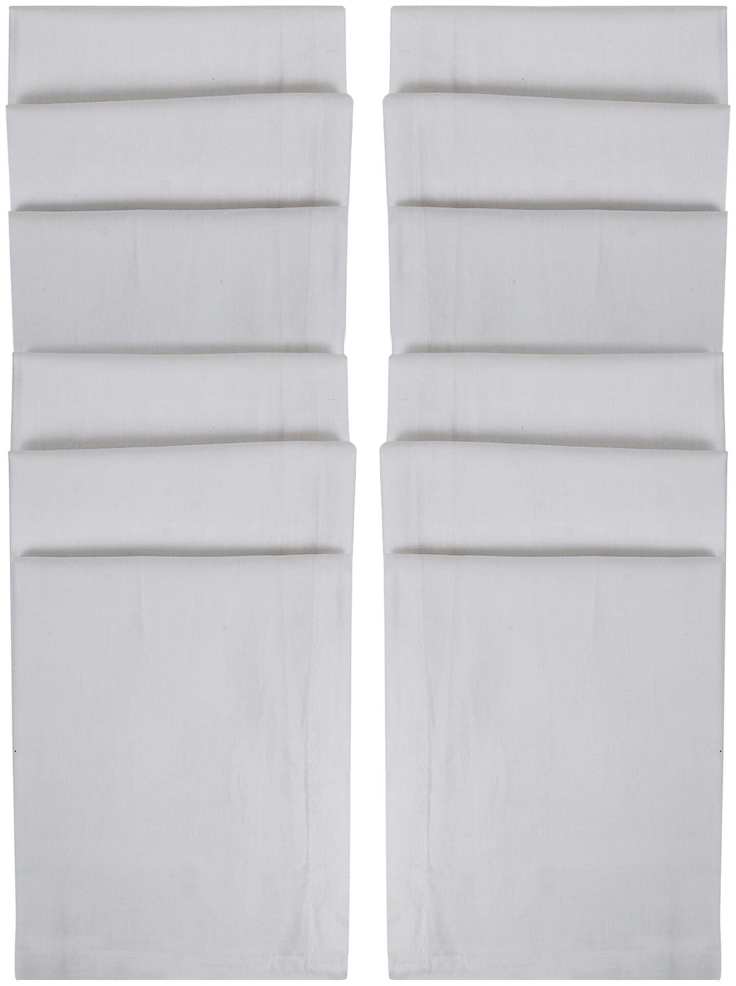 

SIDEWOK Plain White Cotton Handkerchief For Men 12 Pack