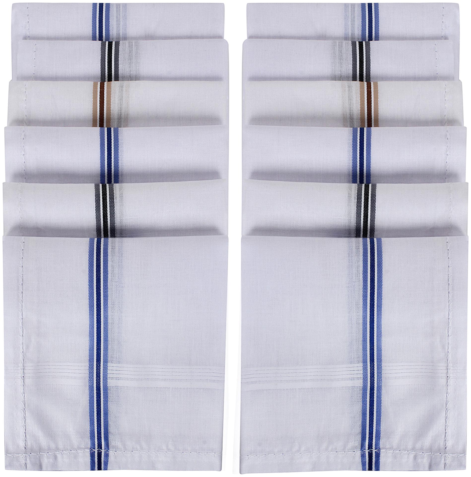 

SIDEWOK White Pure Cotton Handkerchief For Men 12 Pack