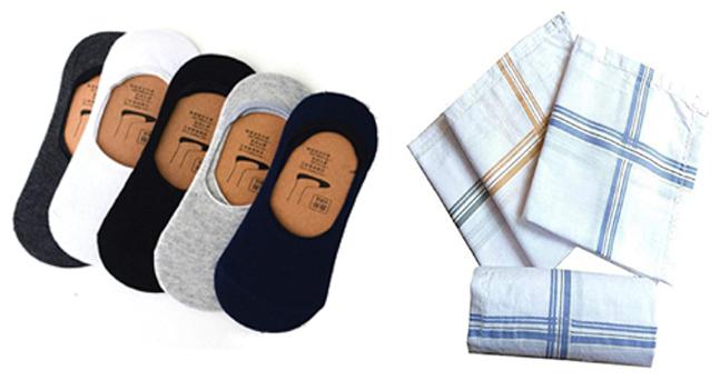 

Signara Combo of 5 Loafer Socks and 4 White Handkerchiefs
