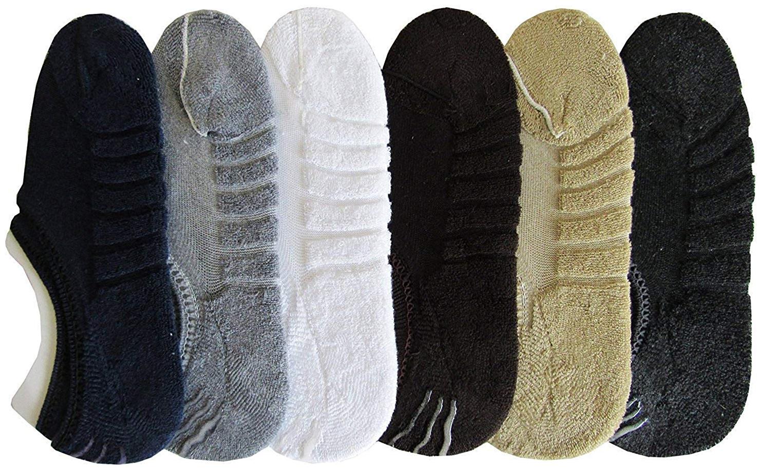 

Signara Self Design Terry Towel Cotton Unisex Loafer Footies Multicolored Socks (Pack of 6)